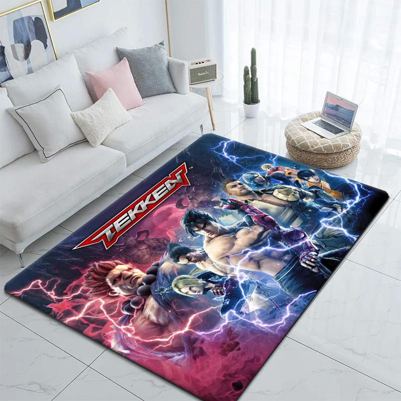 3D game Tekken HD printed carpet Kitchen MatEntrance Doormat Bedroom Floor Decoration Living Room Carpet Bathroom 11 - Tekken Merch