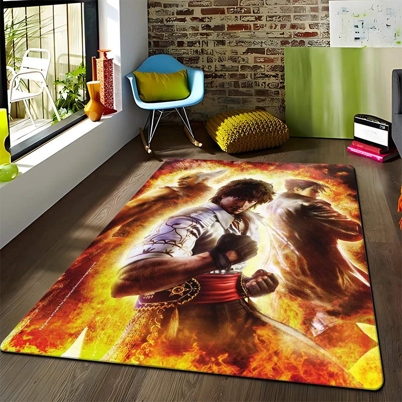 3D game Tekken HD printed carpet Kitchen MatEntrance Doormat Bedroom Floor Decoration Living Room Carpet Bathroom 12 - Tekken Merch