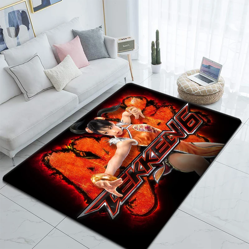 3D game Tekken HD printed carpet Kitchen MatEntrance Doormat Bedroom Floor Decoration Living Room Carpet Bathroom 2 - Tekken Merch
