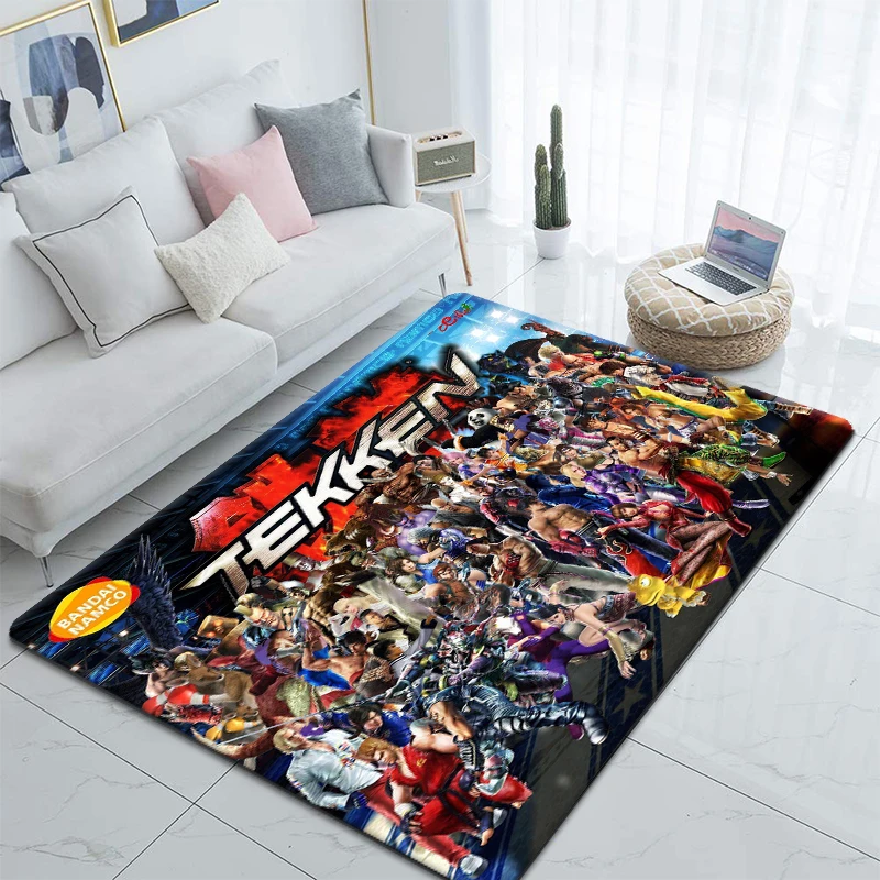 3D game Tekken HD printed carpet Kitchen MatEntrance Doormat Bedroom Floor Decoration Living Room Carpet Bathroom 6 - Tekken Merch