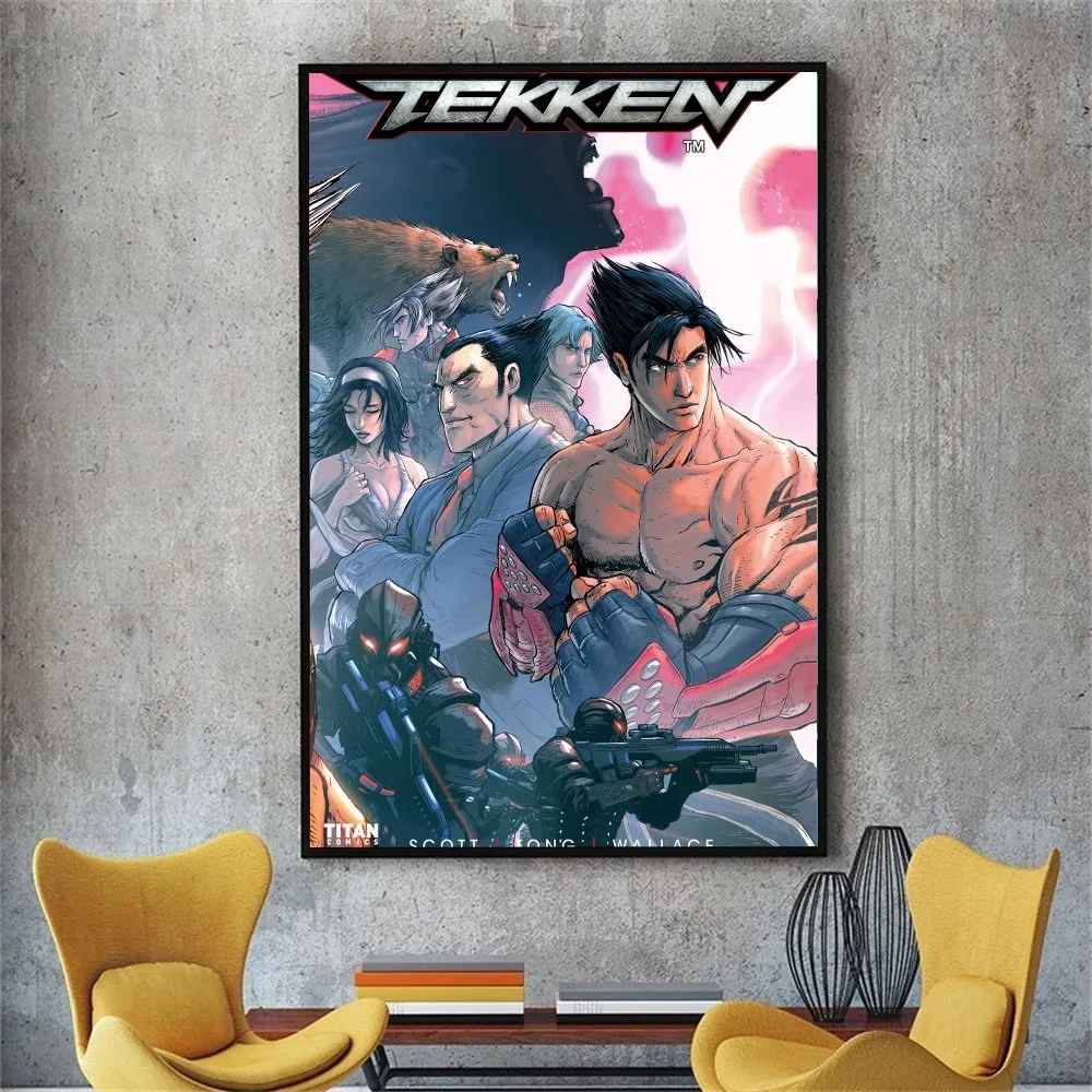 Classic TEKKEN Video Game Poster No Framed Poster Kraft Club Bar Paper Vintage Poster Wall Art 4 - Tekken Merch