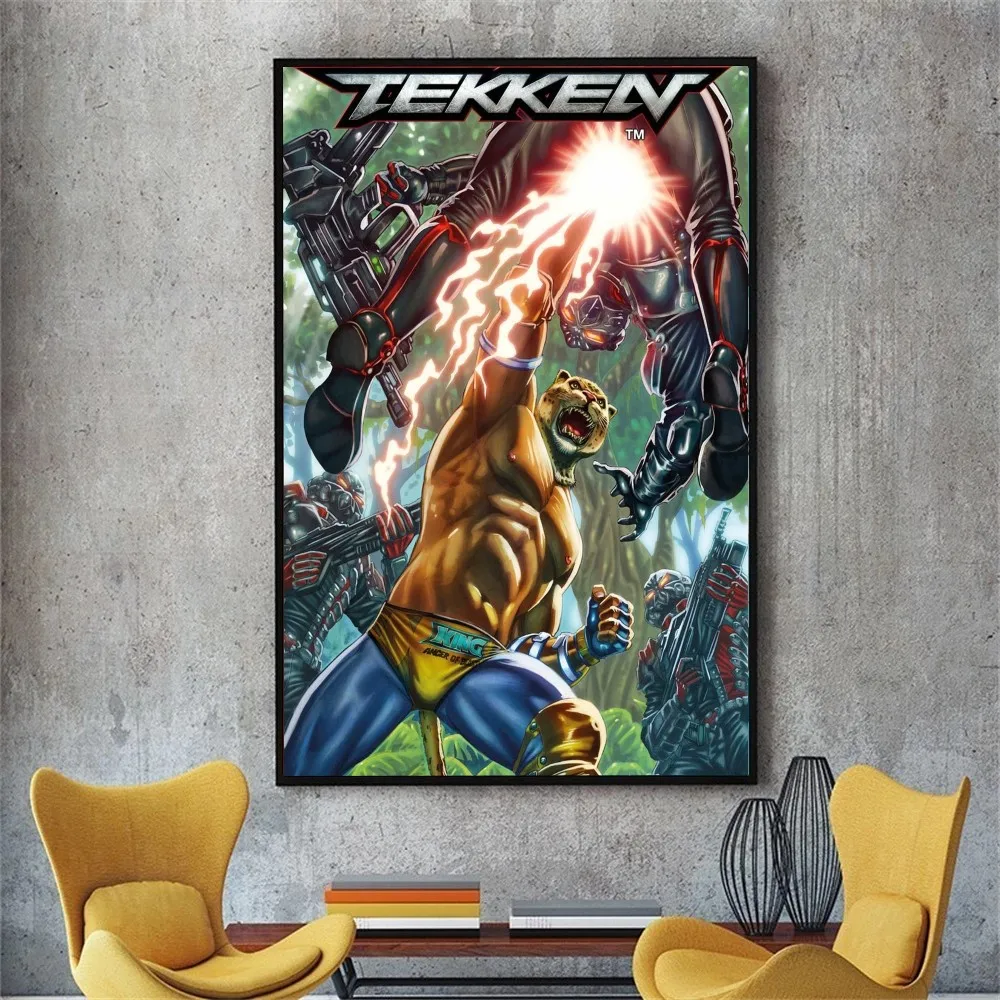 Classic TEKKEN Video Game Poster No Framed Poster Kraft Club Bar Paper Vintage Poster Wall Art 5 - Tekken Merch