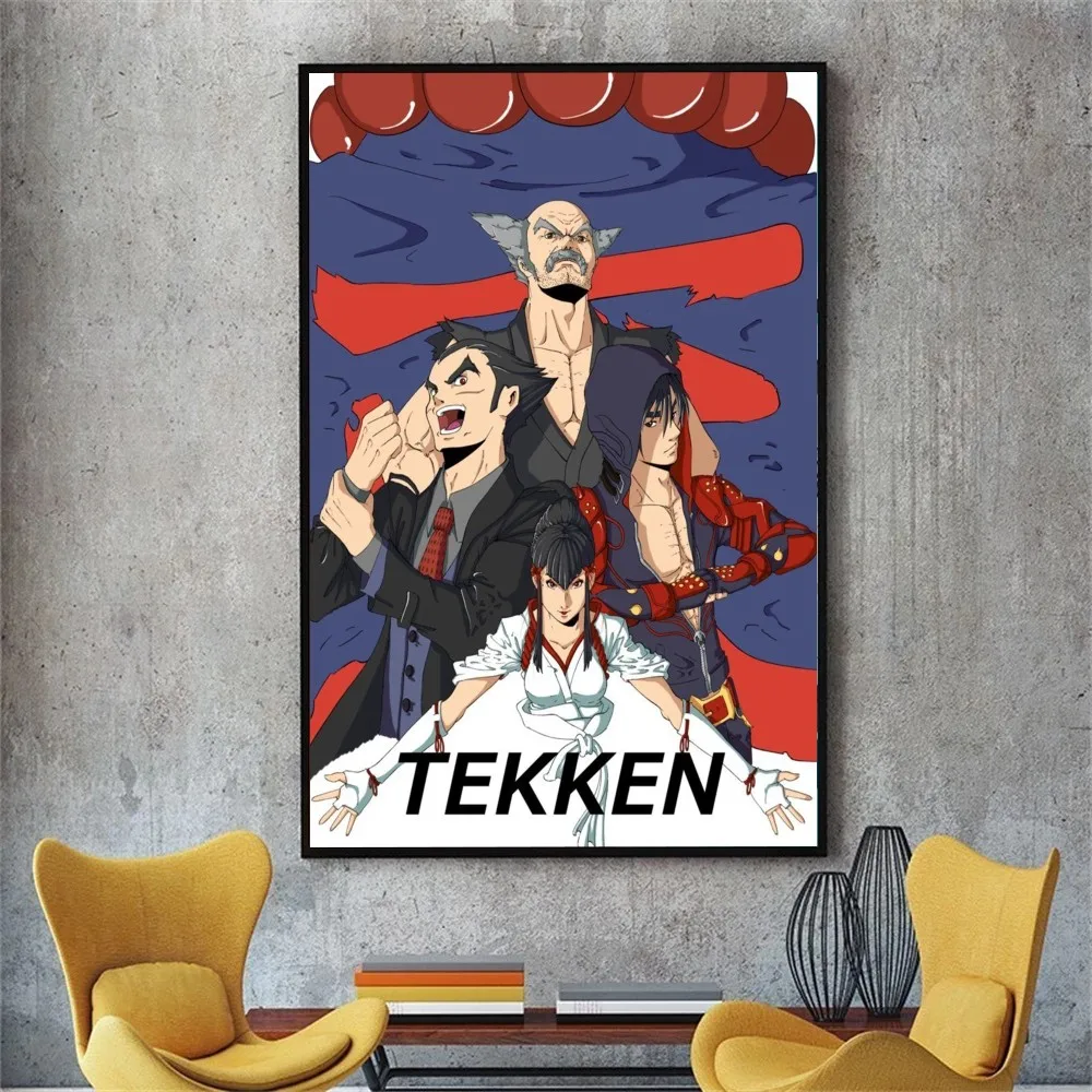 Classic TEKKEN Video Game Poster No Framed Poster Kraft Club Bar Paper Vintage Poster Wall Art - Tekken Merch