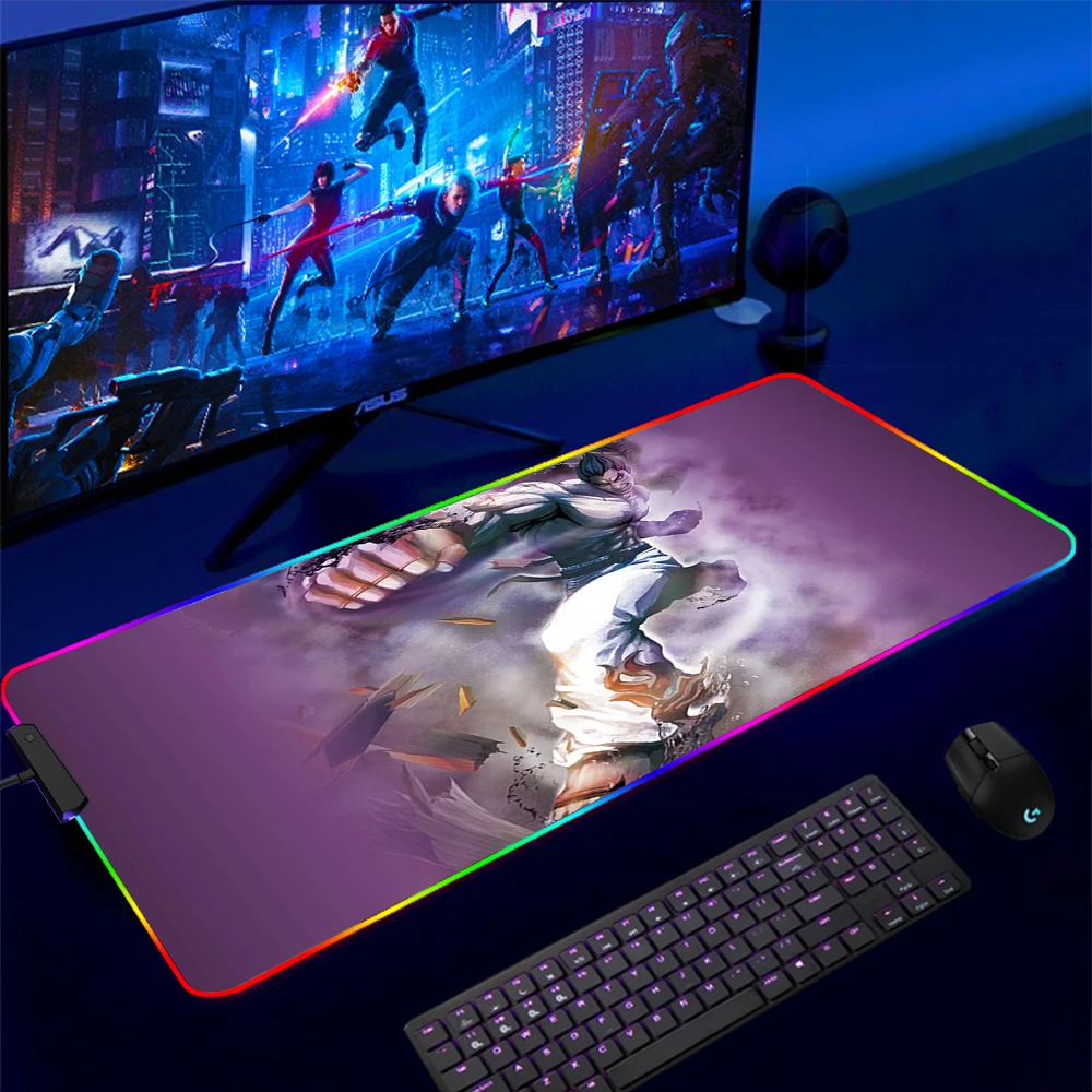 Mouse Pad Gamer Tekken 7 Jin Kazama RGB Gaming Mousepad Soft High Density Rubber Foam Mouse 13 - Tekken Merch